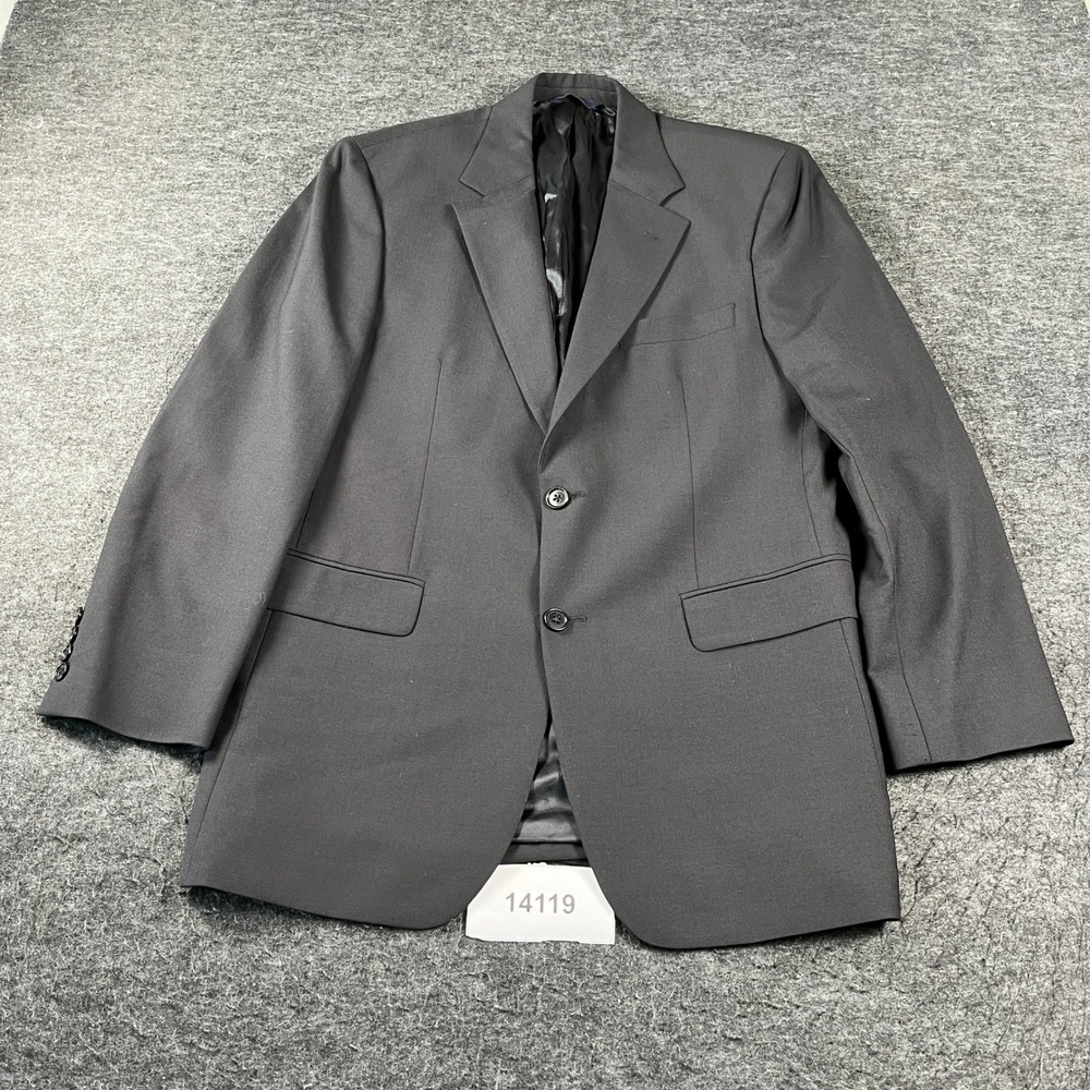 Brooks Brothers 346 Blazer Jacket Men 39R Dark Gray Wool Stretch Single Breasted
